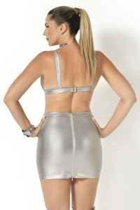 Celestra, brassière faux cuir - Patrice Catanzaro Site Officiel