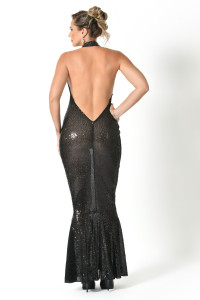 Univers, vestido lentejuelas negro - Patrice Catanzaro Página Oficial