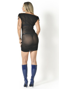 Liora, vestido malla negro - Patrice Catanzaro Página Oficial