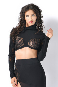 Charme, top encaje negro - Patrice Catanzaro Official Website