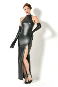 Poussy Cat, robe longue wetlook - Patrice Catanzaro Site Officiel