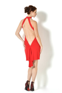 Texas, robe dos nu en lycra rouge - Patrice Catanzaro Site Officiel