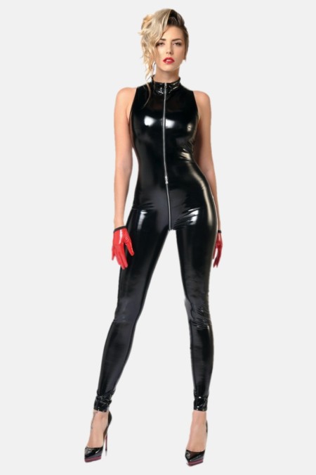Conjuto catsuit & guantes