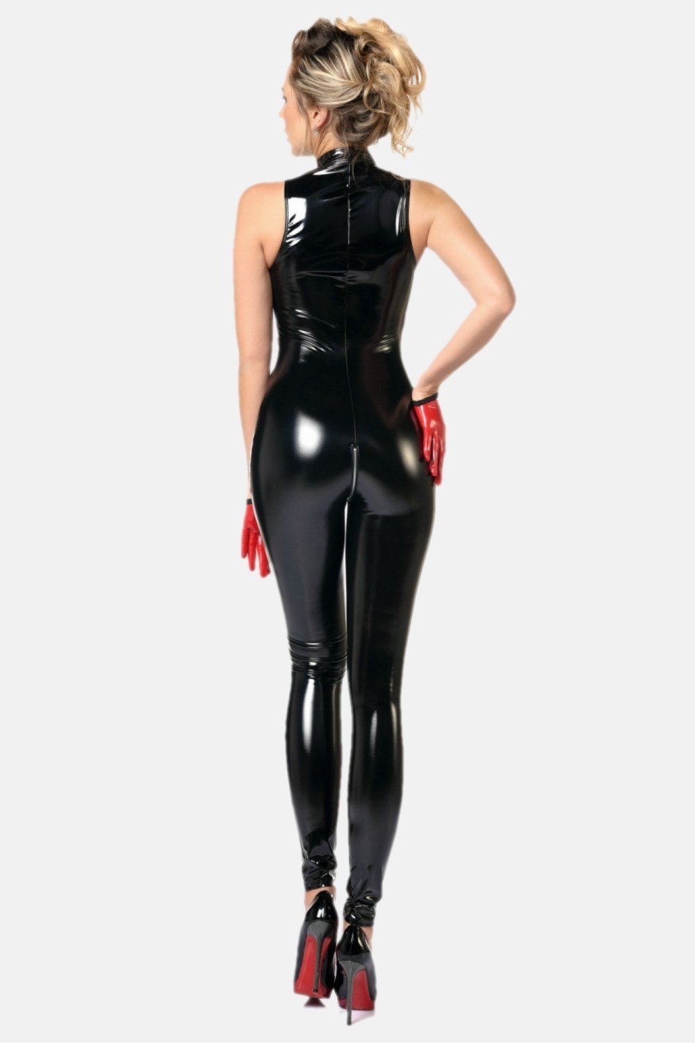 Conjuto catsuit & guantes