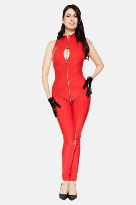 Conjuto catsuit & guantes