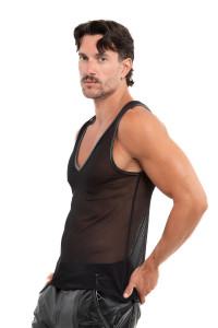 Percée débardeur résille