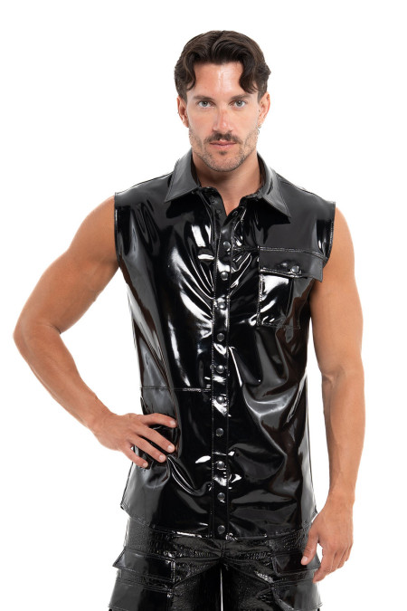 Apollon chemise vinyle noir