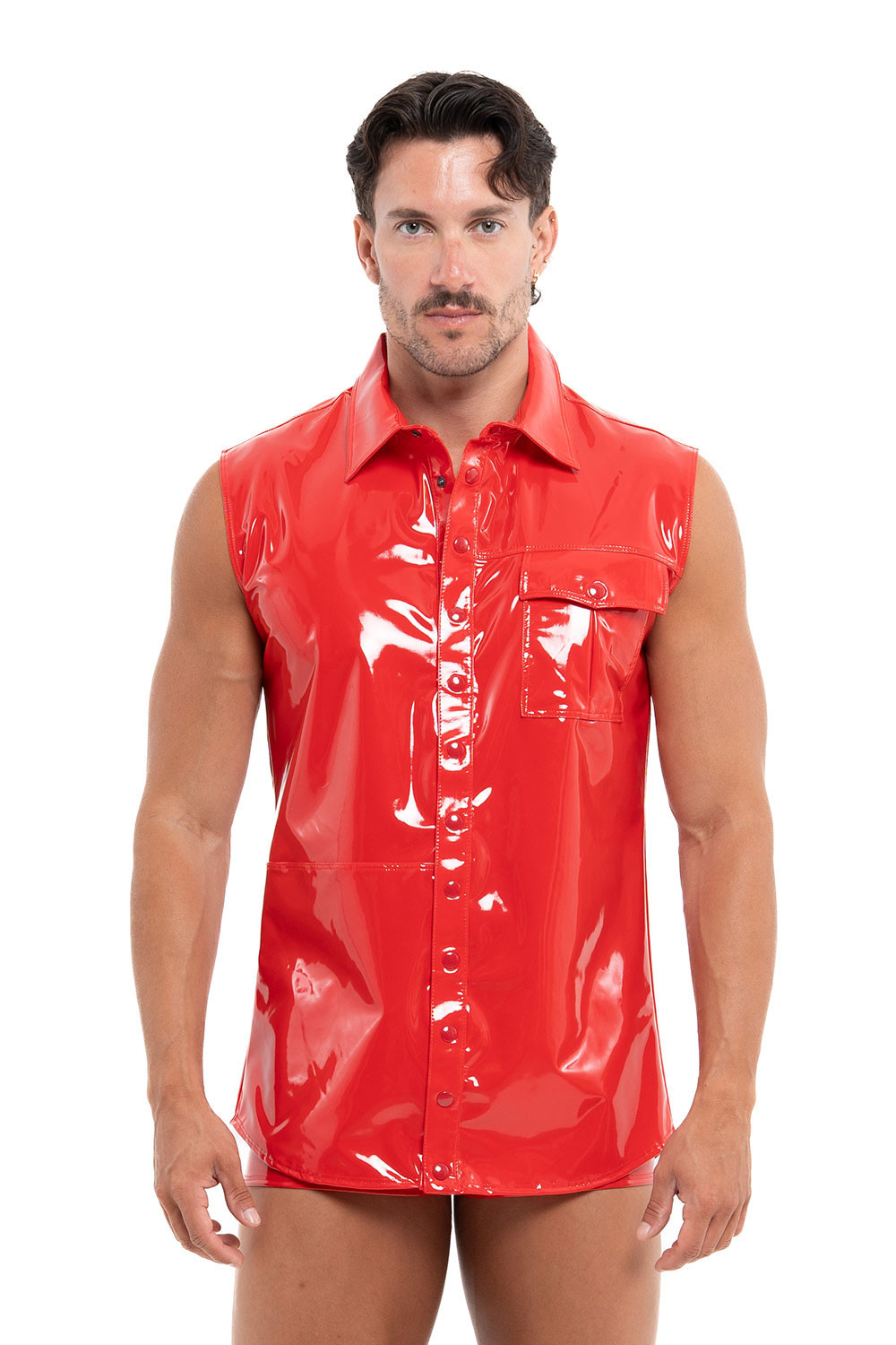Apollon chemise vinyle rouge