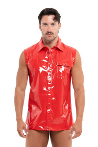 Apollon chemise vinyle rouge