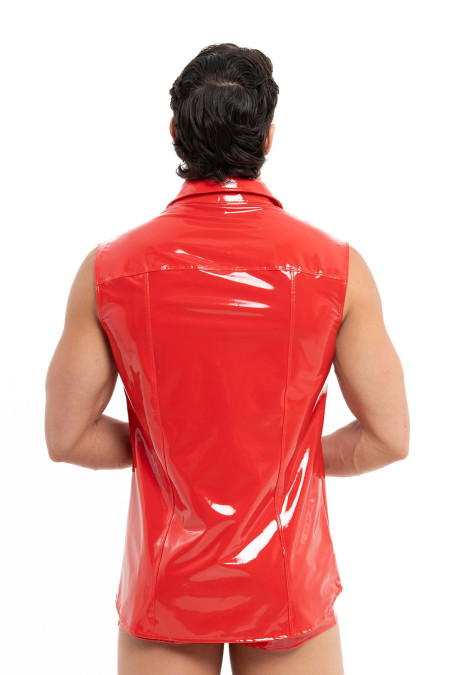 Apollon chemise vinyle rouge