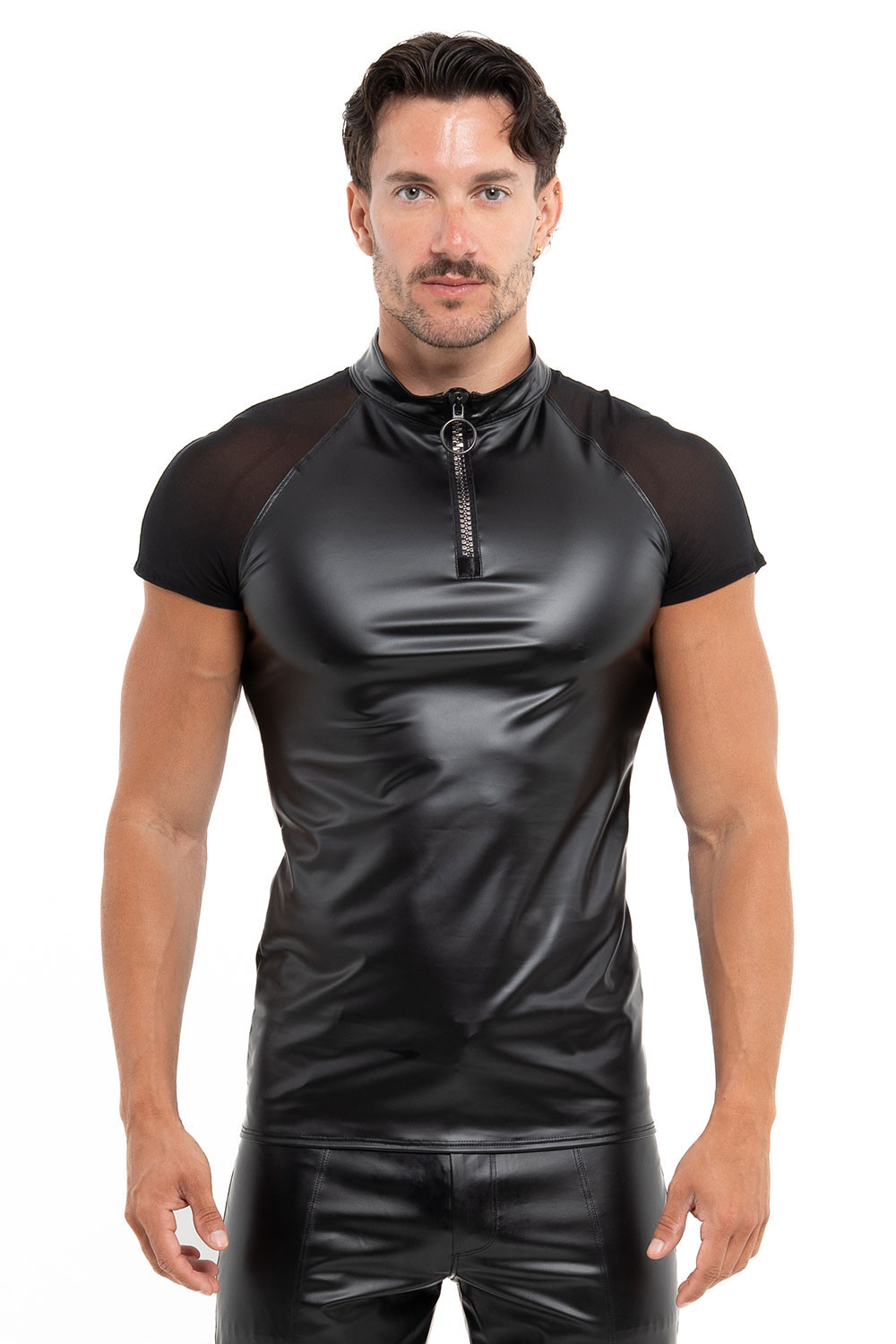 Khal, t-shirt homme en wetlook noir - Patrice Catanzaro Site Officiel