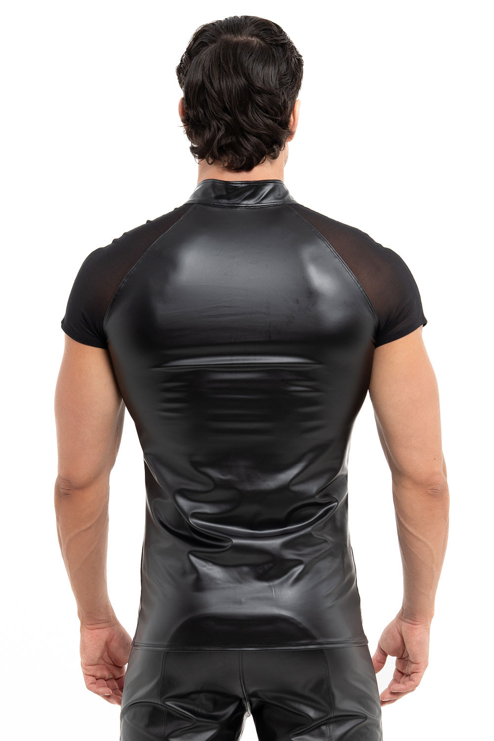 Khal, t-shirt homme en wetlook noir - Patrice Catanzaro Site Officiel