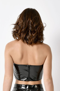 Top bustier de vinilo brillante - Maison Catanzaro.
