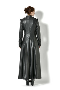 Le manteau long en simili cuir signature Catanzaro