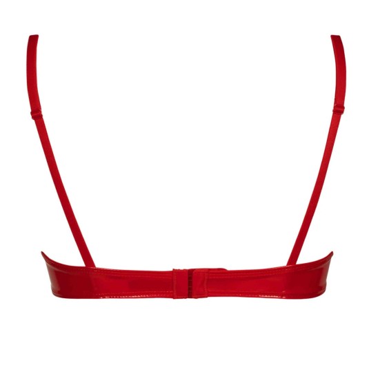 Annabelle red vinyl open bra