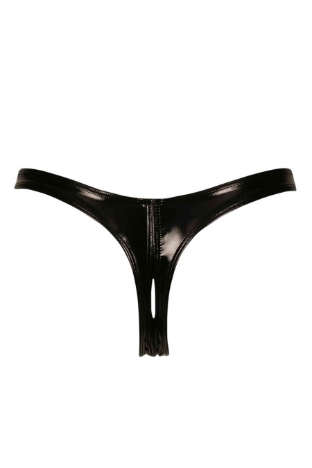 Annabelle, vinyl crotchless thong - Patrice Catanzaro Official Website