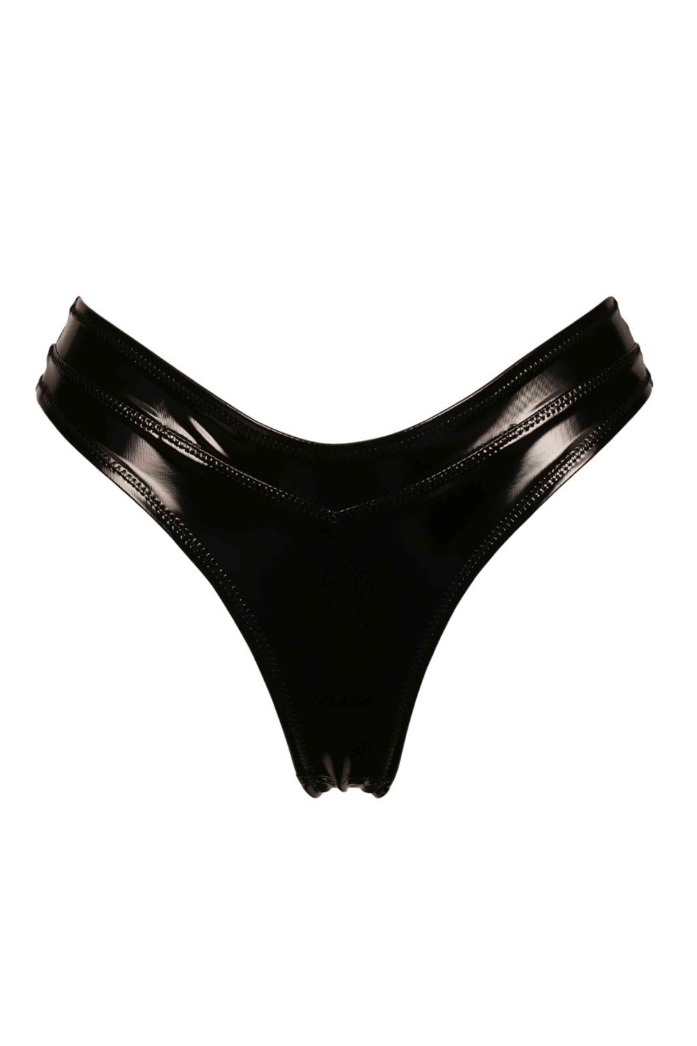 PVC Black Bat Thong 