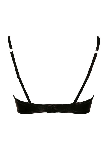 S, fetish black faux leather bra - Patrice Catanzaro Official Website
