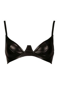 S, fetish black faux leather bra - Patrice Catanzaro Official Website