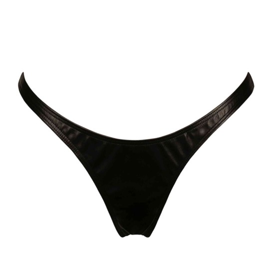 S faux leather thong