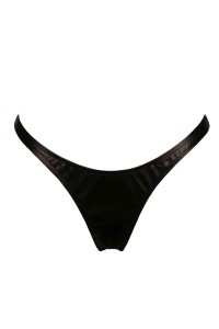 S, string sexy en faux cuir noir - Patrice Catanzaro Site Officiel