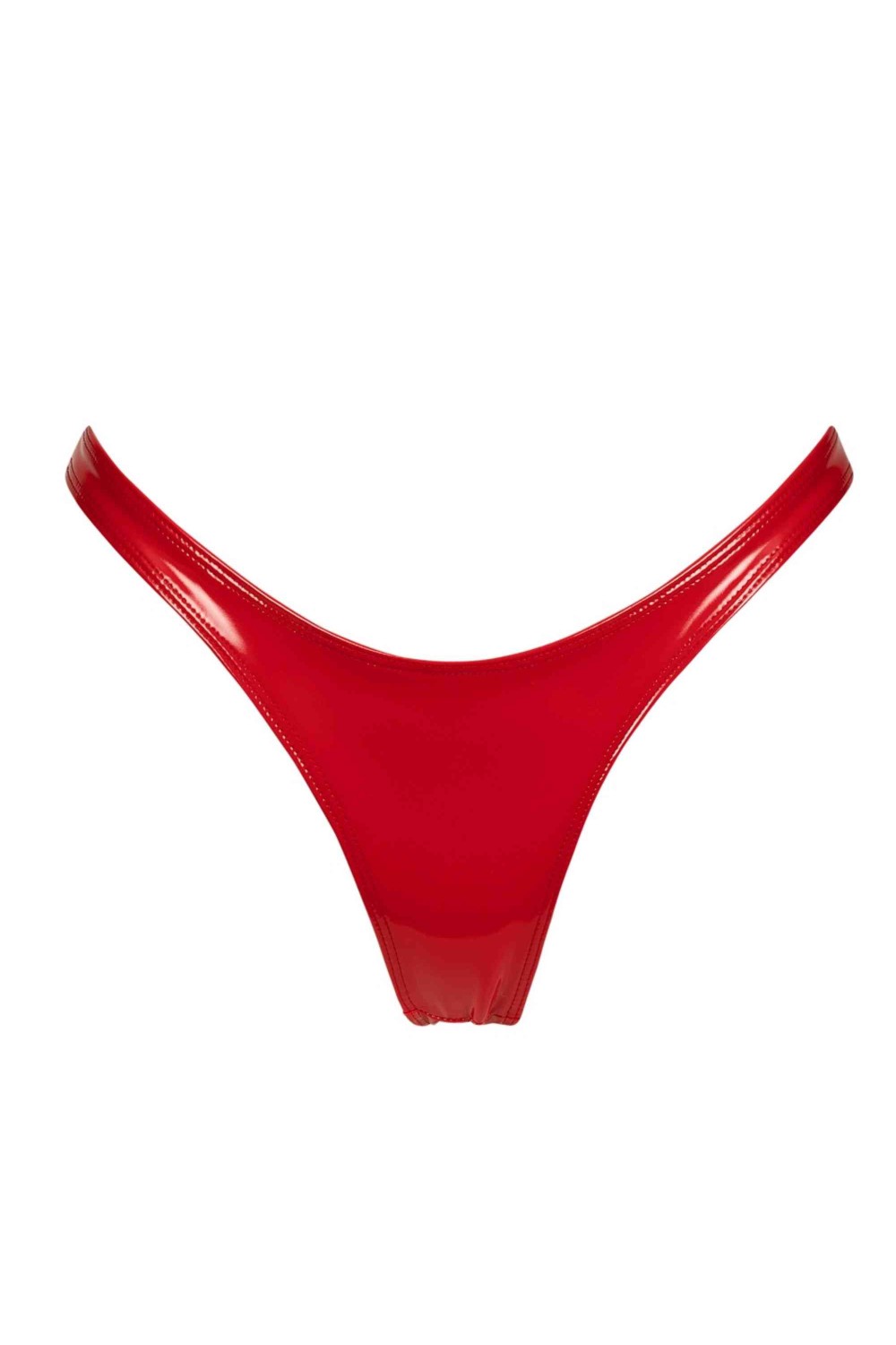 Nao, vinyl & red mesh fetish bra - Patrice Catanzaro Official Website