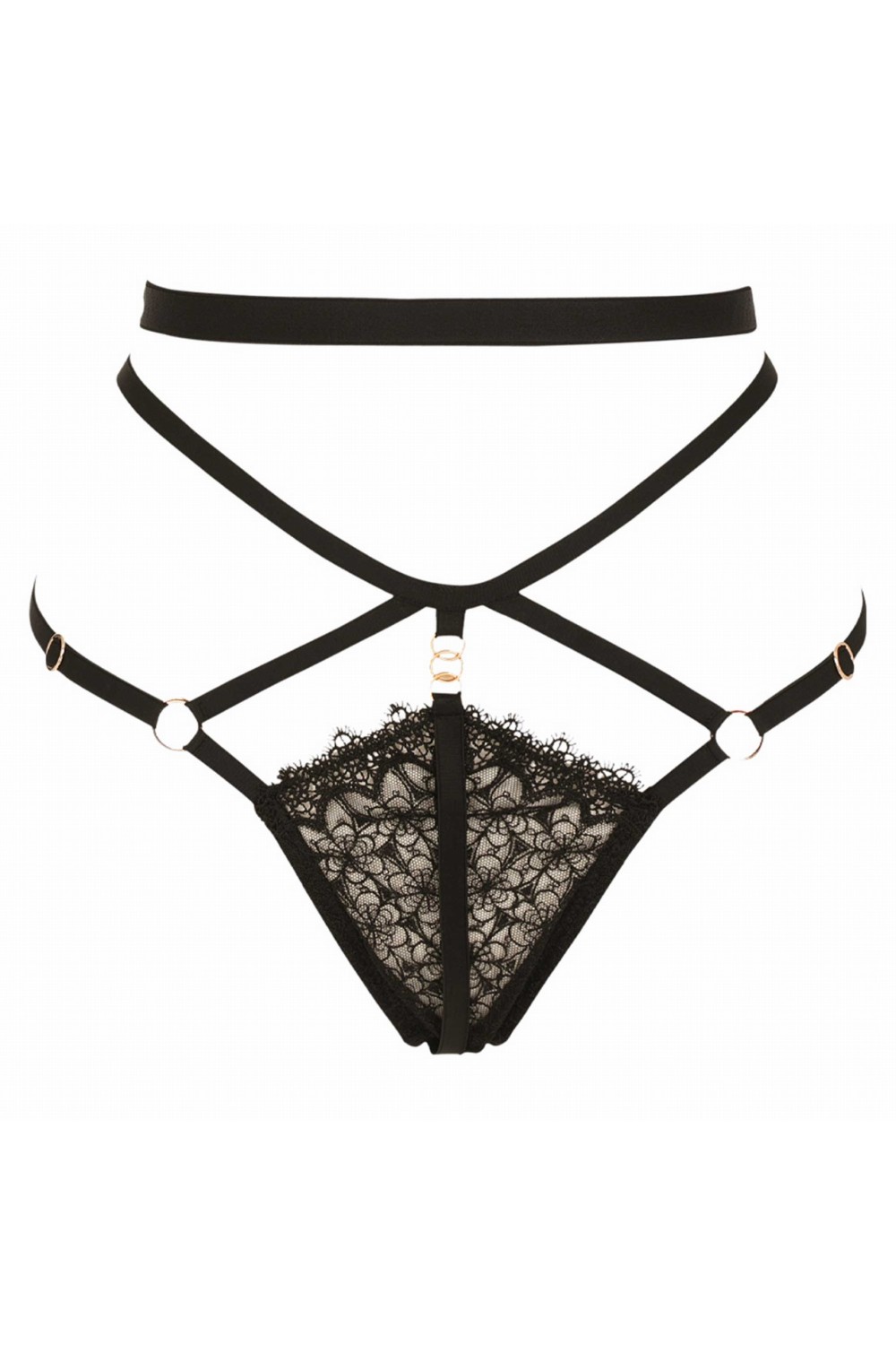 Bijou black thong - Luxury lingerie – Impudique Official Website