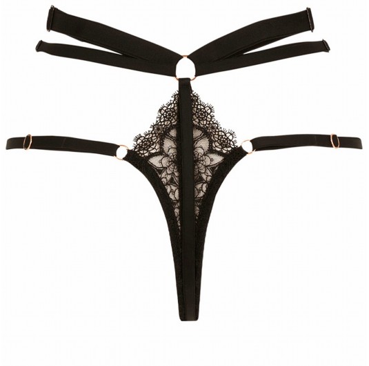 Bijou Black Thong - Luxury lingerie – Impudique Official Website
