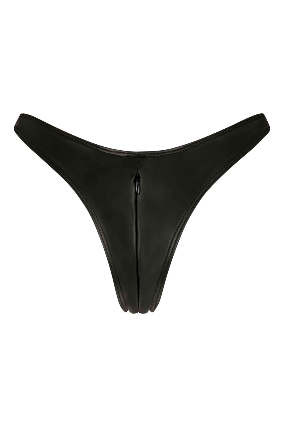 Women Wet Look Faux Leather Thongs Sexy Underwear Briefs Panties